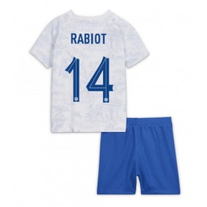 Frankrig Adrien Rabiot #14 Replika Babytøj Udebanesæt Børn VM 2022 Kortærmet (+ Korte bukser)